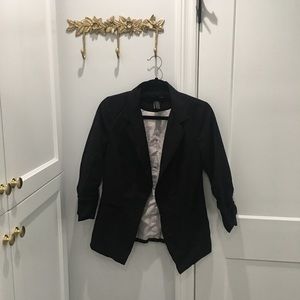 Black blazer 3/4 of sleeves like new Medium